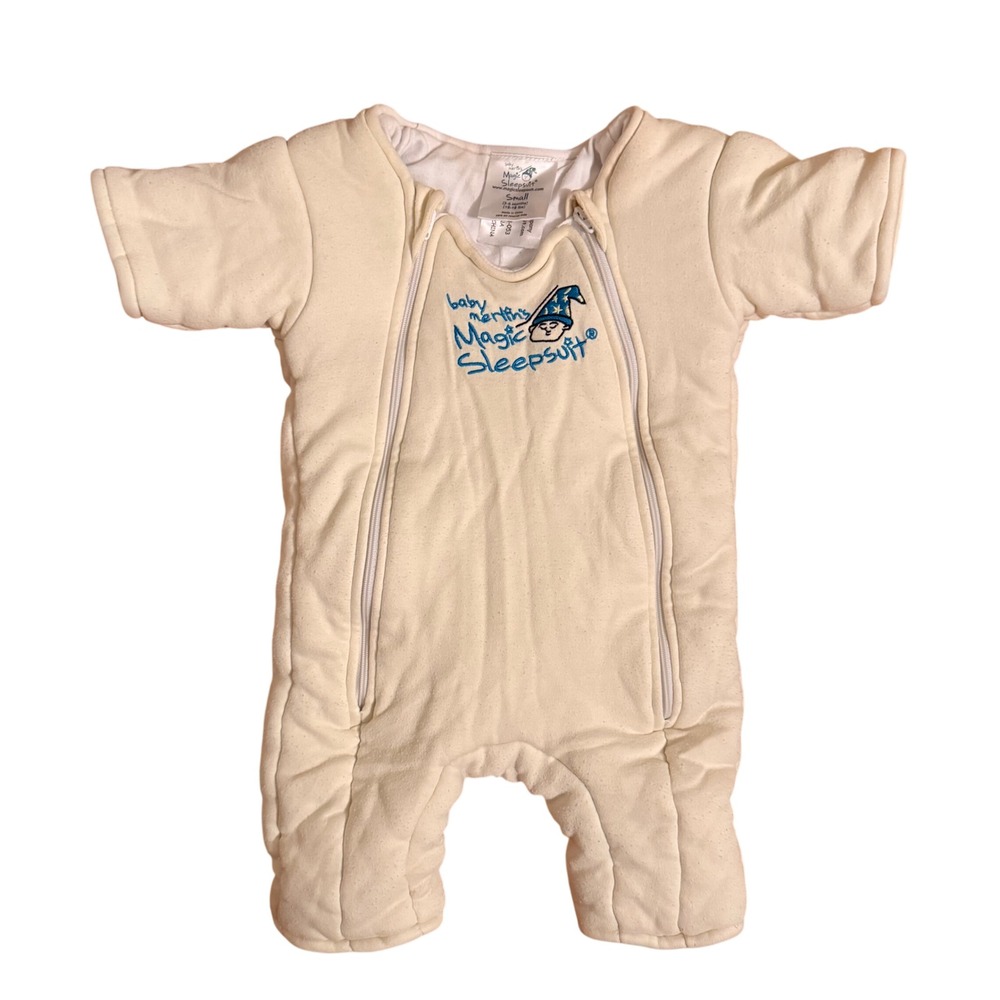 Baby Merlin's Magic Sleepsuit Cream Cotton Transition Swaddle Small 3-6 Months